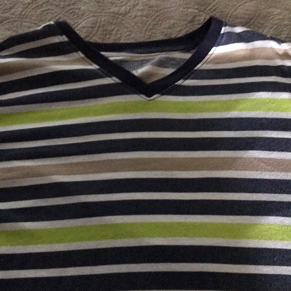 Blue and lime green stripes - Picture 2 of 3